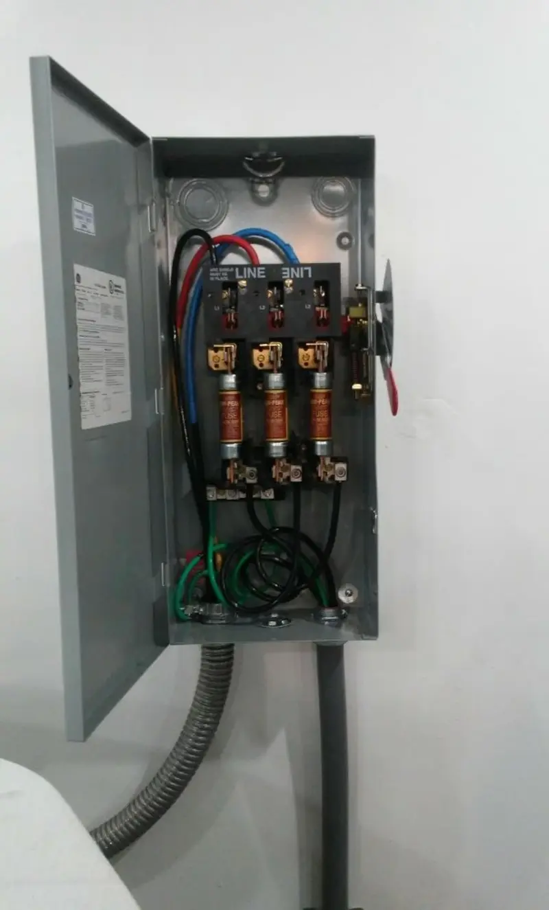 Three-phase disconnect switch installed for Electrical Wiring & Rewiring in Garfield